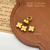 Cuentas Espaciadoras Grandes Tradicionales Chapadas en Oro, Cuentas Sueltas para Pulseras de Abalorios DIY, Colgantes de Hilo Rojo y Accesorios para Joyería