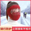 Máscara facial completa para andar de patinete elétrico, espessa para aquecimento no outono e inverno, protege o pescoço e as orelhas, máscara facial unissex à prova de vento e resistente ao frio de inverno
