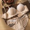 Top de tirantes sexy estilo francés para mujer con poco busto, Push-up para realzar el tamaño, Encaje con estampado de leopardo, Espalda hermosa, Moño, Sujetador sin varillas