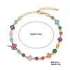 Pulseira geométrica multicores de moda transfronteiriça, novo design retangular, pulseira de joia de luxo leve de nicho para o dia a dia