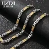Venda Quente Transfronteiriça Amazon Aliexpress Moda Europeia e Americana Tendência Personalizado Aço Inoxidável Aço Titânio Colar Pulseira Masculina
