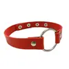 Gargantilla de Cuero PU Punk Rock Estilo Europeo y Americano Círculo Gargantilla Accesorios Moda Chica Caliente Nightclub Accesorios para Mujer