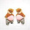 Pegatina Anticolisión con Forma de Barriga de Shiba Inu Estilo Japonés, Asa 3D, Almohadilla Silenciosa, Tope de Puerta, Juguete de Apretar para Aliviar el Estrés, Gadget Anticolisión de Silicona
