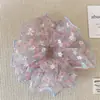 Scrunchie de Malla Burbuja Dulce Estilo Floral Fresco Moda Bosque Cuerda para el Cabello de Moda Rosa