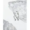 642 Estilo Coreano Ins Diseño de Nicho Minimalista Versátil Brillo Irregular Anillo Liso Plata de Ley S925 Anillo Abierto para Mujer