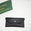 Bolsa Minimalista de Color Sólido para Brochas de Maquillaje, Billetera de Cuero para Monedas, Funda Sencilla de Cuero para Teléfono, Cartera de Cuero de Mano, Lápiz de Cejas y Tarjetero