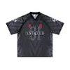 Jie Zhan Roupa Masculina Estilo Americano Padrão Estrela Malha Jersey Manga Curta 2026 Primavera-Verão Nova Marca de Moda Retro Malha Respirável Camiseta