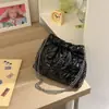 2026 Nuevo Estilo Coreano Bolso Acolchado Cuadrado de Diamante Estilo Nube con Cierre de Cordón Cadena Bolso de Hombro Individual Estilo Suave Bolso Pequeño de Mano Femenino