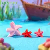 Mini estrelas-do-mar coloridas, enfeites para paisagem em miniatura, decorações de artesanato em resina, estilo Mediterrâneo, estrela-do-mar de cinco pontas