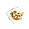 Aretes de Aleación de Titanio F136 con Luna Incrustada de Diamante Estrella de Ocho Puntas Rosca Interna Stud para Cartílago Auricular Labret Joyería para Piercing Corporal de Titanio G23