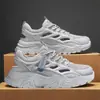 Sandalias Deportivas Casuales de Malla Perforada Transpirable Anti-Olor con Aumento de Altura para Hombre, Suela Gruesa, Estilo Papá, para Verano