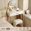 Tocador Pequeño Moderno Minimalista para Dormitorio, Nuevo Modelo 2025, Adecuado para Apartamentos de Alquiler, Mesa de Maquillaje Simple de 60 cm