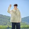 /2025 Nova Roupa de Proteção Solar Ice Silk UPF50 para Homens, Jaqueta Refrescante de Verão, Solta e Confortável, Adequada para Caminhadas e Proteção Solar