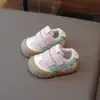 Sapatos respiráveis para bebês de 1 a 3 anos, sapatos de caminhada para primavera e outono, sola macia, antiderrapante, anti-impacto, sapatos funcionais para meninos e meninas