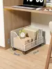 Estante de almacenamiento multi-capa para debajo del escritorio, estante para guardar bolsas de libros, gabinete de almacenamiento de oficina con ruedas, carrito pequeño móvil para snacks