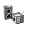 Ninho de Gato Dobrável Três Camadas Porta Dupla Sisal Semi-fechado Transfronteiriço Arranhador Dupla Camada Multifuncional Casa para Afiar Garras de Gato
