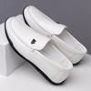 Zapatos tipo mocasín populares para hombre transfronterizos, nuevos para Otoño 2025, de una sola pierna, perezosos, blancos, modernos, para conducir