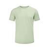Camiseta deportiva para exteriores de tela lisa de 180 g con cuello redondo y bolsillo, con logotipo imprimible para maratón.