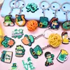 Centenas de St. Pingentes de Chaveiro Dia de São Patrício, Decorações de Chaveiro Chapéu Verde DIY de Borracha Macia em PVC, Itens de Presente