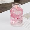 Flor de cerejeira rosa flor seca óleo luminosa garrafa de areia ornamentos acrílico chaveiro saco pingente pequeno presente atacado