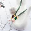 Cuerda para Colgante de Cristal Tejida a Mano Cruzada Cera de Abeja Tianzhu Esmeralda Yu Pei Cuenta de Transferencia Cuerda para Colgante de Cuello