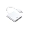 Adecuado para Lector de Tarjetas de Teléfono Móvil Tipo-C Adaptador Tres en Uno Apple Tarjeta Sdtf Línea de Conversión Otg Tarjeta de Memoria Ccd