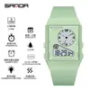 Relojes Sanda para Hombres y Mujeres, Relojes Electrónicos Deportivos Multifuncionales Simples para Estudiantes de Secundaria y Preparatoria, Relojes Impermeables Ligeros Simples Transfronterizos