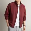 Jaqueta com gola alta para homens jovens e de meia-idade 2026 moda outono elegante casual versátil com zíper casaco de trabalho