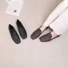 2501-9 2025 Nova Moda Versátil Sapatos Femininos de Moda Compactos Artesanais Simples e Modernos em Couro Genuíno