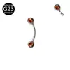 Ventas Directas de Fábrica En Stock G23F136 Aleación de Titanio Colgante de Vidrio Forma de Gota Joyería para Perforaciones Tachuelas para Cejas Tachuelas para Orejas Tachuelas para Labios
