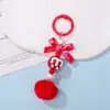 Fivela de Porta com Bola de Laço de Resina Colorida de Doce Pingente de Chaveiro com Contas de Pixel Ornamento de Lembrança Cultural e Criativa para DIY
