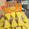 Juguete Squishy de Queso Triangular Simulado PU Rebote Lento Juguete para Aliviar el Estrés Gadget Creativo de Triángulo de Queso para Aliviar el Estrés
