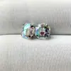 Brincos de Liga de Titânio F136 com Zircônia Octogonal Cortada em Medusa, Piercings de Titânio G23 para Cartilagem Auricular, Joias para Piercing Corporal com Zircônia em Garras