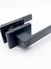 Cerradura de Puerta Batiente de Baño Extremadamente Estrecha Aleación de Aluminio Manija de Puerta de Vidrio Negra 1618 Normcore Puerta Ola Única Vidrio Doble