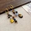 2026 Novos Brincos de Franja de Cristal Estilo Étnico Boêmio Brincos de Tarraxa Personalidade Exagerada Brincos de Luxo para Mulheres
