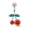 Joyería para Piercing Transfronteriza de Amazon Europea y Americana Luna Estrella Anillo para Ombligo Acero Inoxidable Cereza Hebilla para Ombligo Uña para Ombligo