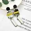 Aretes Acrílicos Personalizados, Aretes de Lujo Ligero de Alta Gama, Aretes de Borla Versátiles con Temperamento Estilo Ins, Creativos y Modernos