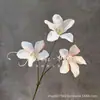 3 cabezas de flores de seda de ylang-ylang, flores artificiales para arreglos de boda, decoración del hogar, decoración de salones de bodas, venta al por mayor de orquídeas artificiales de fuego.