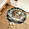 Tapete de Lama de Diatomáceas Estilo Chinês Lótus Carpa Banheiro Absorção de Água Secagem Rápida Tapete para Pés Hall de Entrada Resistente à Sujeira Capacho