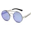 893 Gafas de sol con montura redonda estilo punk retro europeo y americano, exquisitas gafas de sol de moda para mujer, gafas con diseño de patas con espejo de primavera 815