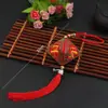 Festival do Barco-Dragão Sachet de Aroma de Zongzi Pendente para Carro Nó Chinês Bordado Dupla Face Peixe de Lantejoulas e Caractere de Fortuna Sachet Decoração de Presente