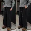 Calça Casual Masculina Confortável e Estilosa Simples para o Dia a Dia Forrada com Fleece Outono e Inverno Solta Fresca Versátil Reta Calça de Moletom Casual