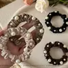 Diademas de Perlas de Alta Gama Estilo Coreano y Japonés, Bandas Elásticas Elegantes Simples y Versátiles para Coletas