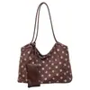 Bolso de Lunares para Mujer Gran Capacidad para Viajes Diarios Bolso Tote de un Solo Hombro Sensación de Alta Gama Lujo Ligero Bolso de Axila Bolso Retro Otoño/Invierno para Mujer