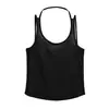 Camiseta sin espalda para mujer, ideal para fitness y running.