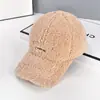 Gorra de Béisbol Nueva con Circunferencia de Cabeza Grande Estilo Coreano Lana de Cordero Cálida Simple Versátil Gorra Bordada con Letra para Hombres Moderna