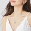 Collar de Estrella de Cuatro Puntas Planeta Soñador para Mujer, Colgante de Saturno Calado Incrustado con Diamantes, Cadena para Clavícula Cielo Estrellado, Fuente Mayorista de Alta Gama