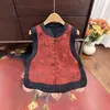 Novo Colete Jacquard Festivo Estilo Chinês Flor de Fênix Dupla Face Primavera 2026 Novo Colete Elegante de Gola Redonda para Mulheres