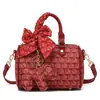 2025 Nuevo Bolso Boston Estampado de Nicho Retro Bolso de Mano para Mujer Bolso de Hombro Cruzado de Gran Capacidad para Viaje