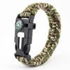 Equipamento de camping esportes ao ar livre Pulseira corda de guarda-chuva multifuncional Pulseira Pulseira de Sobrevivência atacado